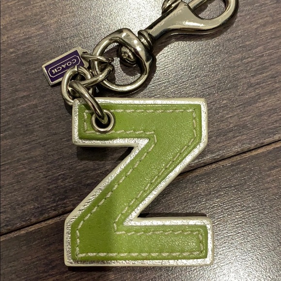Coach leather letter “Z” keychain